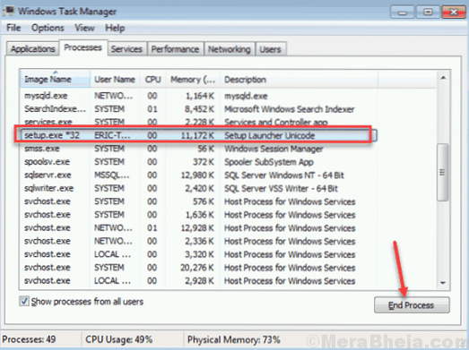 [Rezolvat] „Eroare 1500. O altă instalare este în curs ”Windows 10
