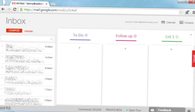Sortd geeft u een lijstgebaseerde interface om e-mails te organiseren [Chrome]