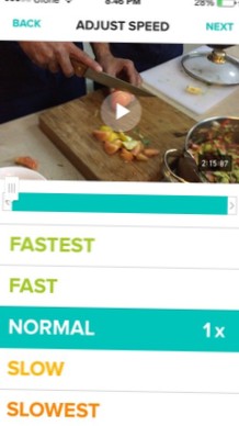 Redare accelerată și redusă pentru diferite părți ale unui videoclip [iOS]