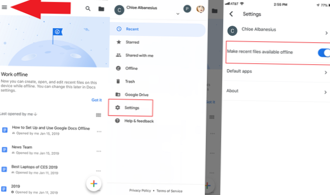 Samostatně Dokumenty Google