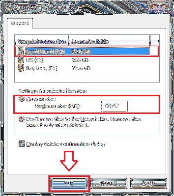 Étapes pour l'allocation de taille personnalisée de la corbeille dans Windows 10