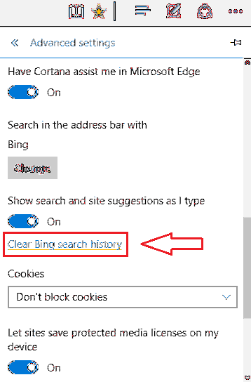 Steps to Clear Bing Search History on Edge Browser