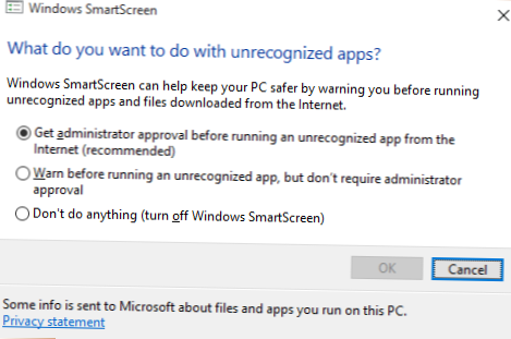 Verhindern Sie, dass Windows 10 nach Administratorrechten fragt, um unbekannte Apps auszuführen