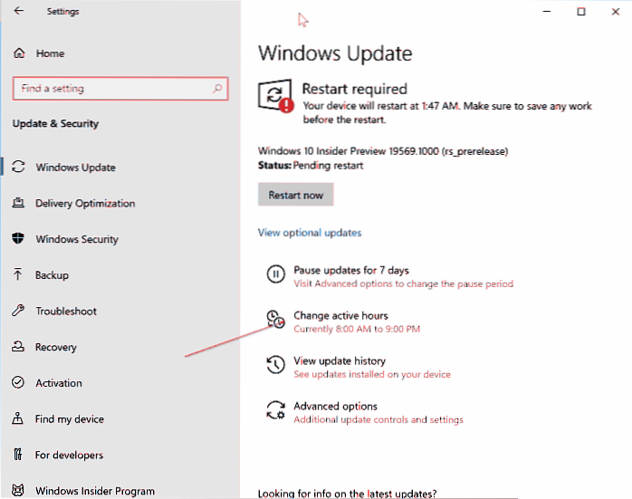 Interrompa a reinicialização do Windows 10 para concluir a instalação de atualizações