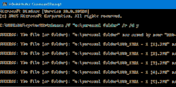 Take Ownership of a File / Folder through Command Prompt in Windows 10