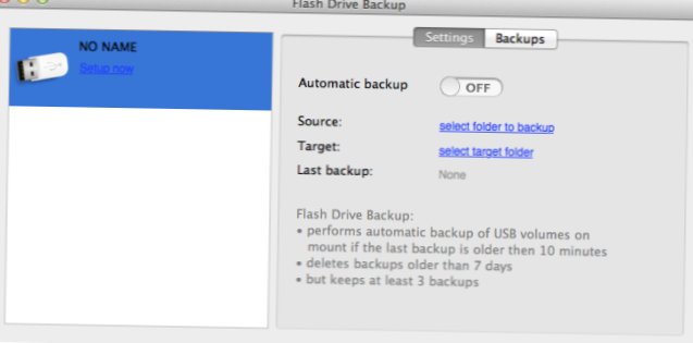Faceți copii de rezervă periodice și automate ale mai multor unități USB pe Mac