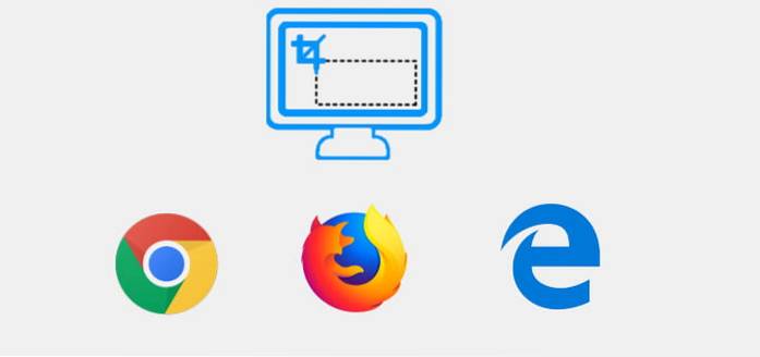Pořizujte snímky obrazovky v prohlížečích Chrome a Firefox bez jakéhokoli rozšíření