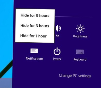 Il Centro notifiche di Windows 10 nelle sue fasi iniziali