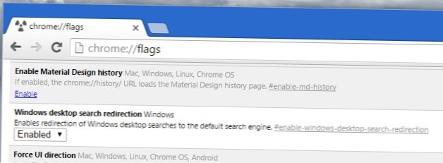 Questo flag di Chrome reindirizza la ricerca di Cortana al motore di ricerca predefinito in Windows 10
