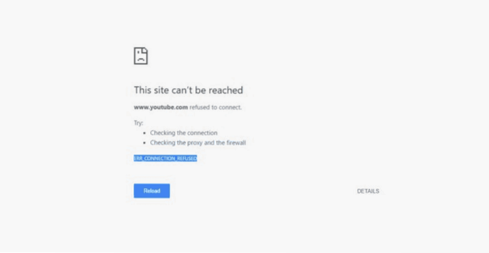 Impossibile raggiungere questo sito Errore ERR_CONNECTION_REFUSED nella correzione di Google Chrome