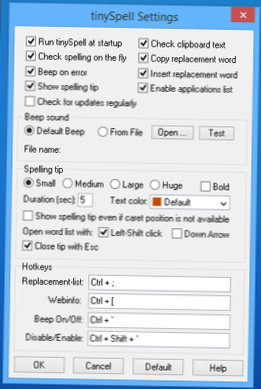 tinySpell Is A Lightweight Universal Spell Checker For Windows