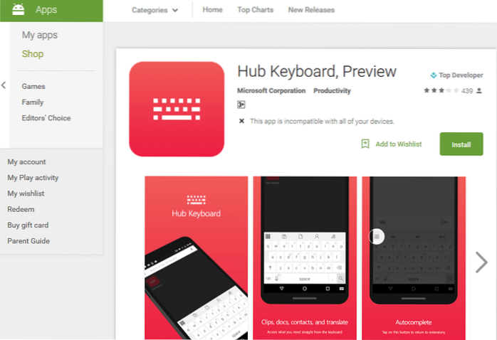 Top 5 meest gedownloade Microsoft-apps in Google Play Store