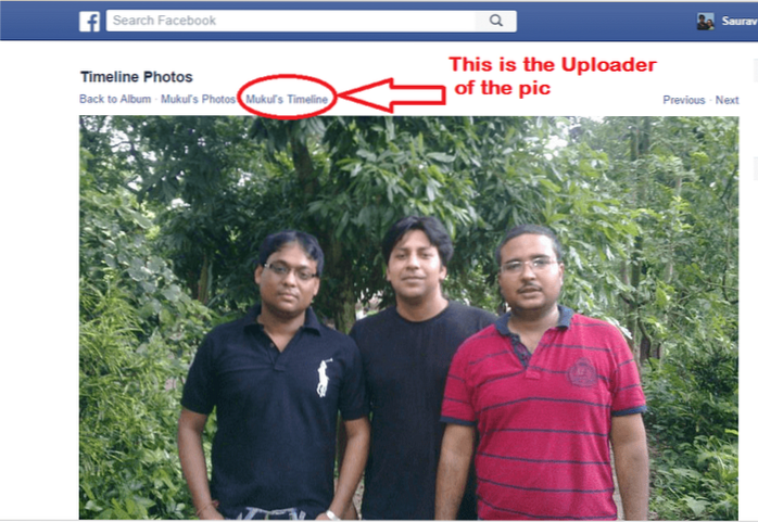 Tracking Uploader via une photo téléchargée depuis Facebook