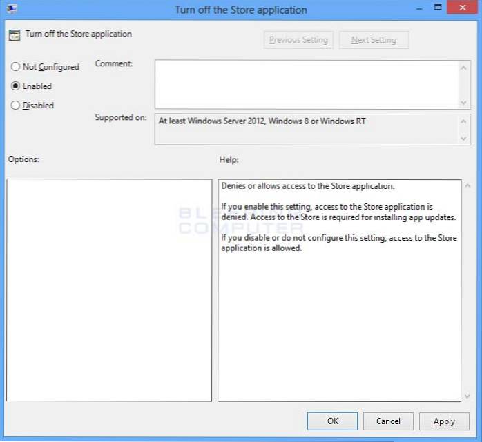 Turn Off Or Disable Windows Store App In Windows 8