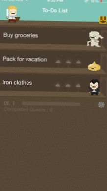 Turn Your To-Do List Into A Game And Level Up When You Get Things Done [iOS]