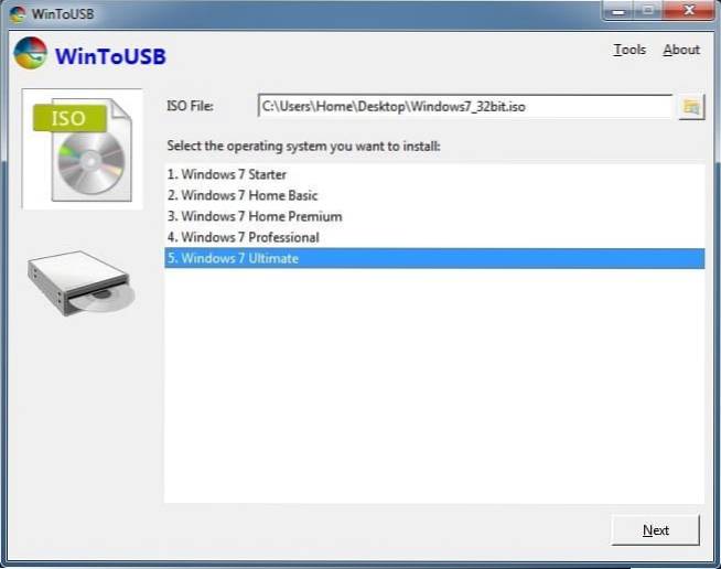 Due modi per creare un'unità USB Windows 7 Live