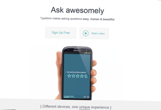 Typeform rende la creazione di bellissimi sondaggi online in un attimo