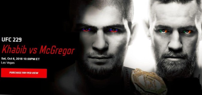 UFC 229 Khabib vs McGregor Jak sledovat online