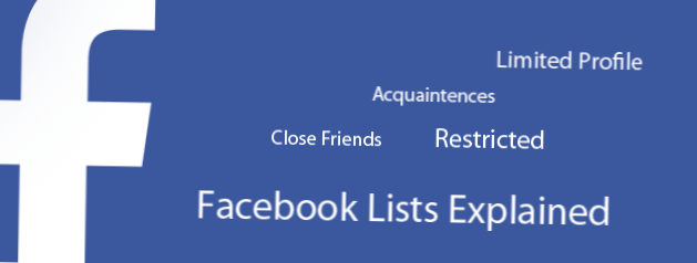 Comprender las listas de amigos de Facebook y su privacidad