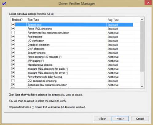 Use Driver verifier manager to find Problematic Driver in Windows 10