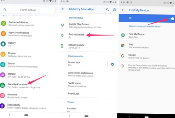Use o Google para localizar seu telefone Android perdido