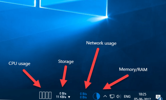 View CPU, Memory, Disk, And Network Usage In The System Tray In Windows 10
