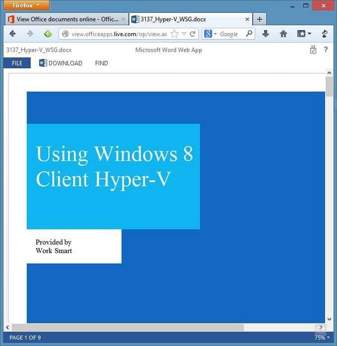 Visualizza i documenti di Office in Chrome, Internet Explorer e Firefox utilizzando Office Web Viewer di Microsoft