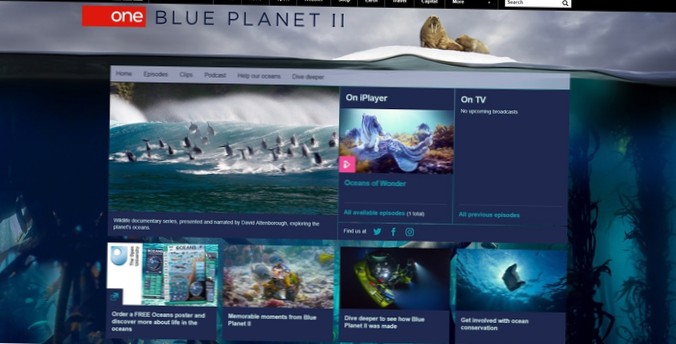 Sledujte online odblokování BBC Blue Planet II na iPlayeru nebo Kodi