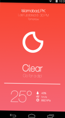 Weatheroux⁺ è tanto semplice e pulito quanto un'app meteo può ottenere [Android]