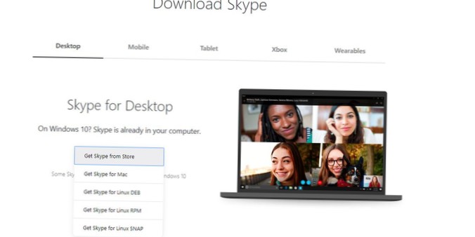 Kam se poděla aplikace Skype Desktop pro Windows 10?