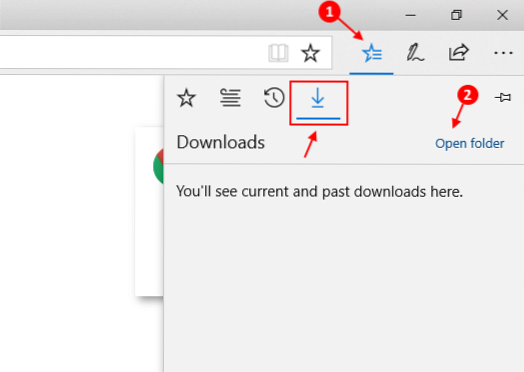 Onde está o local da pasta de download do Edge no PC com Windows 10