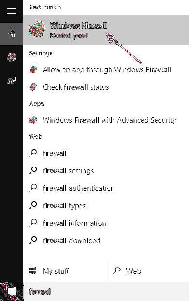 Win10Block internettilgang til et program ved å lage brannmurregel