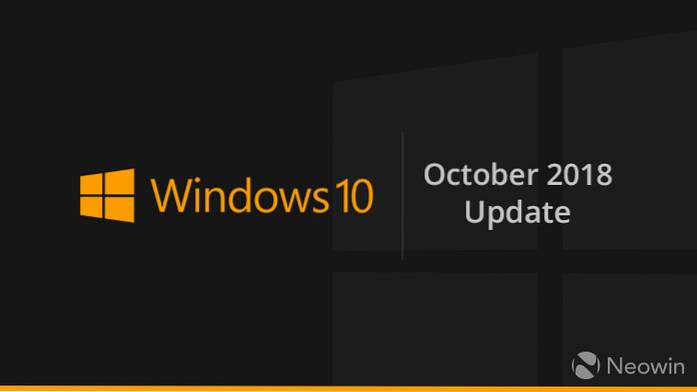 Actualización de Windows 10 de octubre de 2018 (versión 1809)