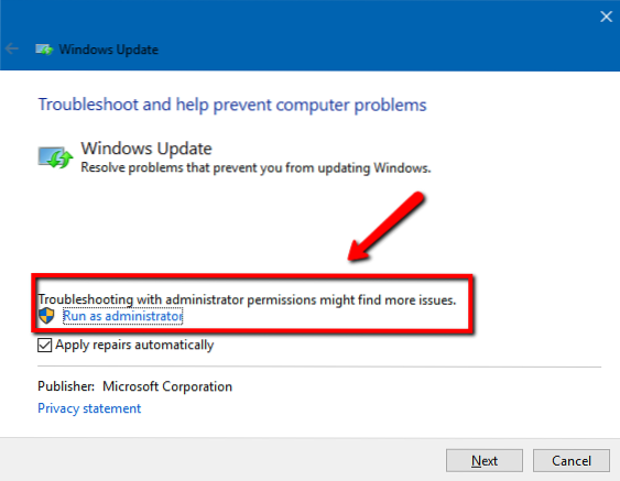 Risoluzione dei problemi di aggiornamento di Windows 10 per risolvere i problemi di aggiornamento