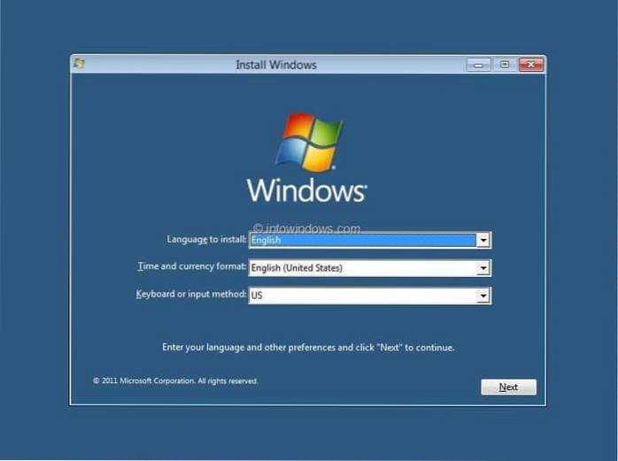 Procedura di installazione di Windows 8 (passo dopo passo)