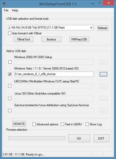 WinSetupFromUSB Erstellen Sie Windows-USB-Laufwerke mit mehreren Starts