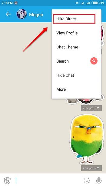 Vous pouvez discuter sans Internet en utilisant Hike Direct