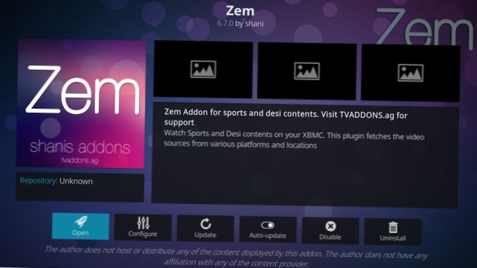 Dodatek Zem TV dla Kodi Jak naprawić błędy