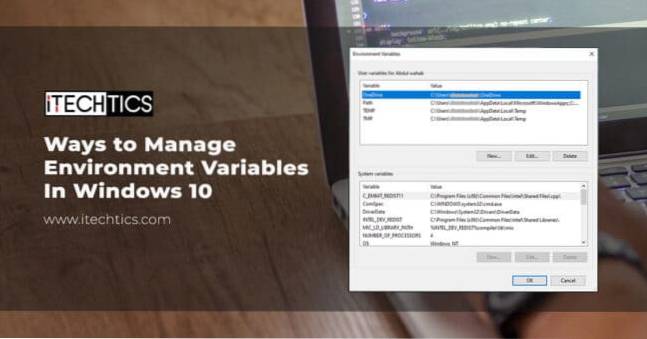 2 Easy Ways To Manage Environment Variables in Windows 10
