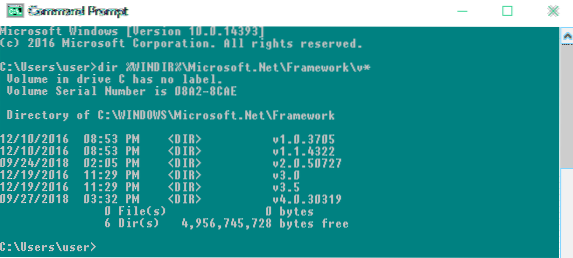 2 maneiras de verificar .Versão do NET Framework usando linha de comando