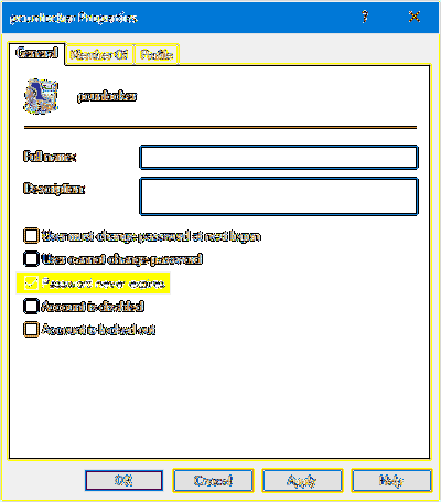 3 sätt att ställa in Windows-lösenord för lokala användarkonton så att de aldrig går ut