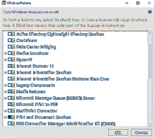 4 Ways To Enable/Disable Optional Windows Features