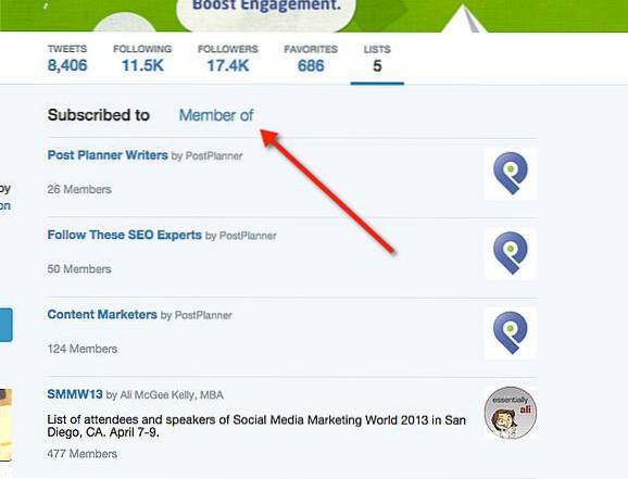 5 luoghi in cui trovare elenchi di Twitter da seguire