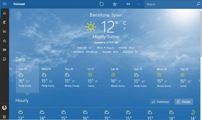 6 melhores aplicativos de previsão do tempo para Windows 10