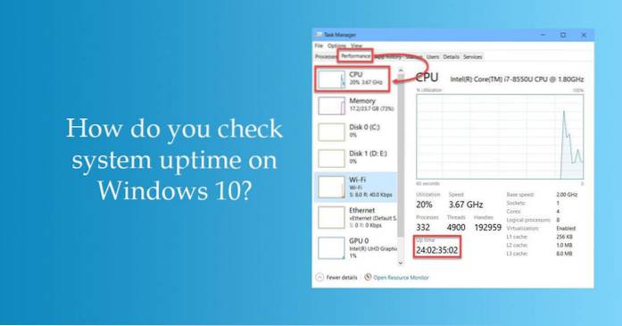 6 Quick Ways To Check Windows Uptime And Last Startup Time