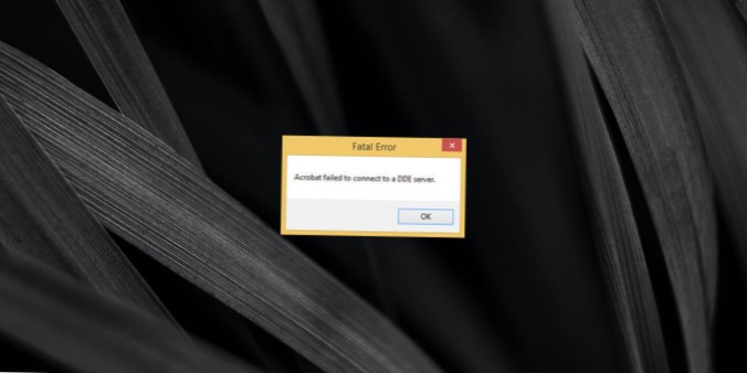 Acrobat konnte keine Verbindung zu einem DDE-Server herstellen (Vollständiges Lernprogramm)