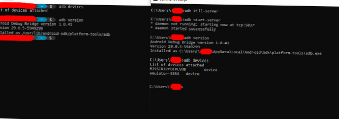 Adb nevidí zařízení Linux