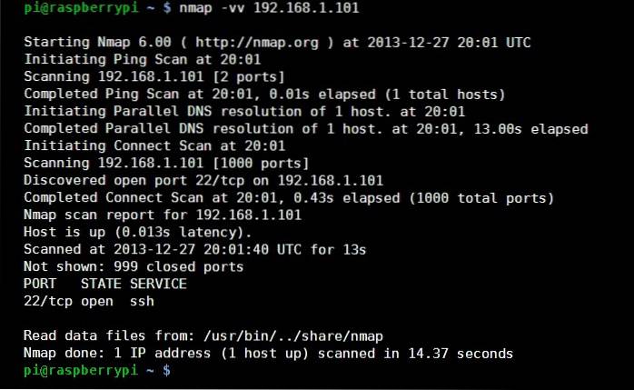 Avancerede anvendelser til Nmap