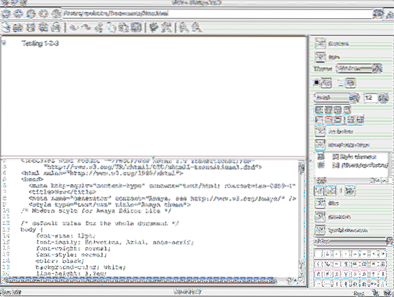 Amaya Een eenvoudig, maar nuttig alternatief voor Dreamweaver