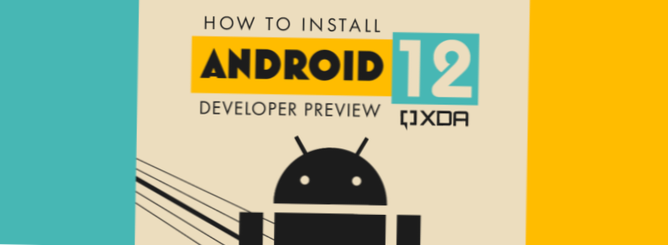 android 12 developer preview installeren